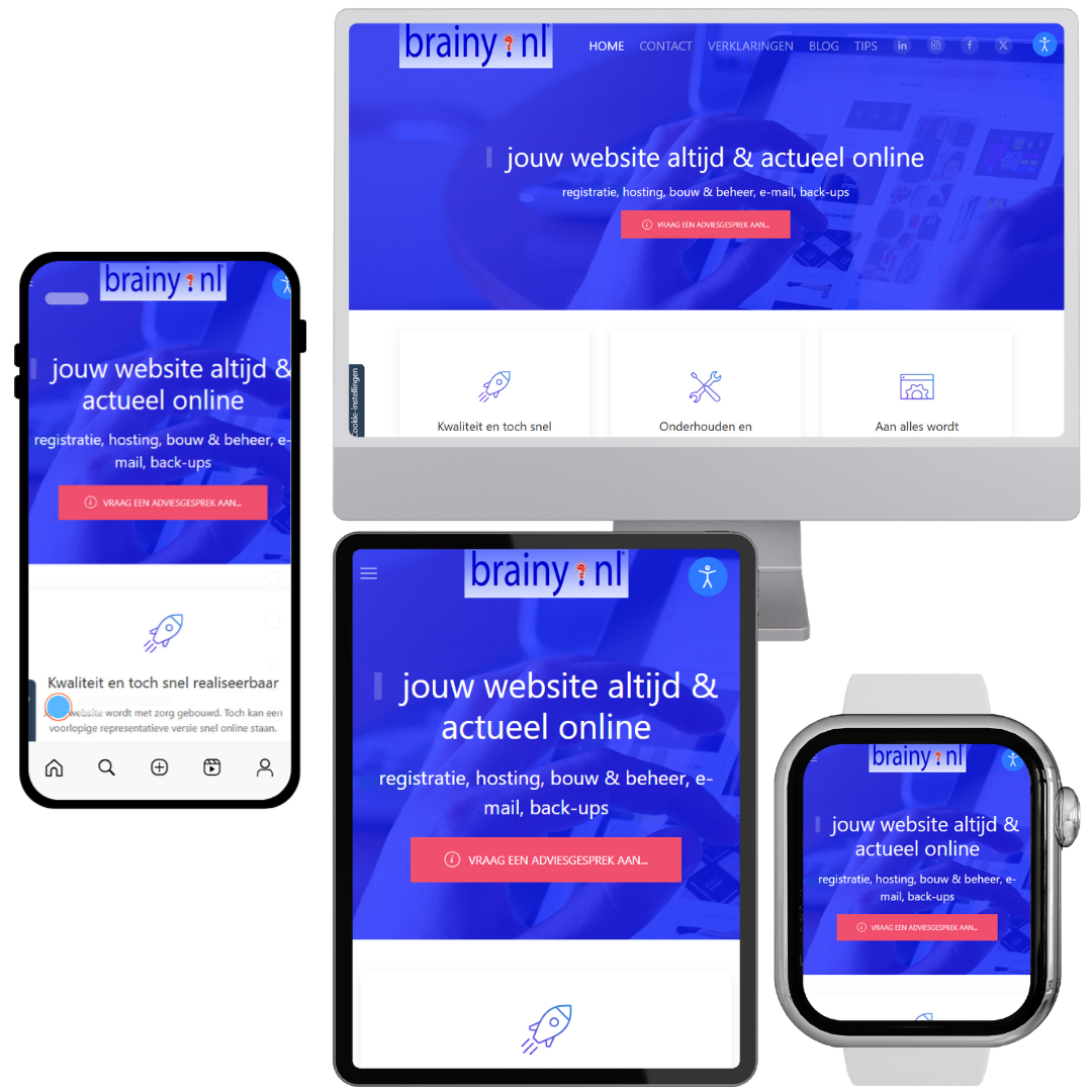 website passend op elk beeldscherm